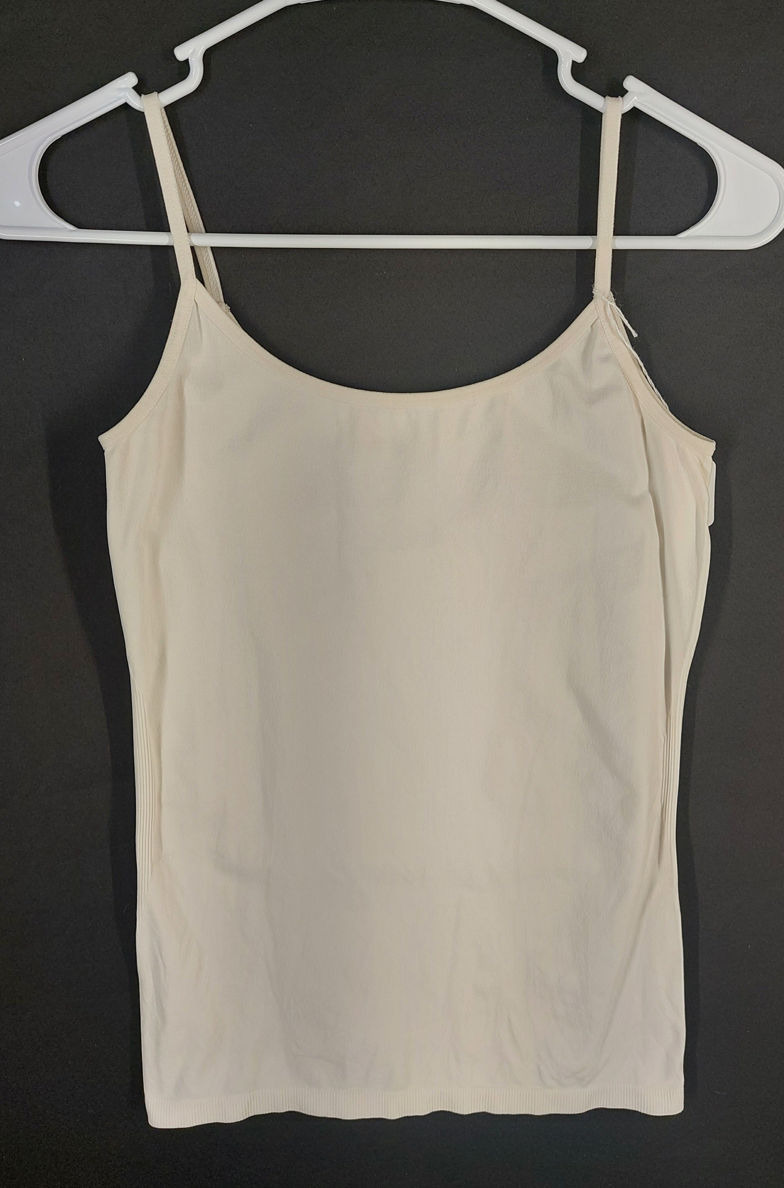 8-51 Worthington Size S/M White Seamless Camisole Tank Top Stretch Nylon Spandex