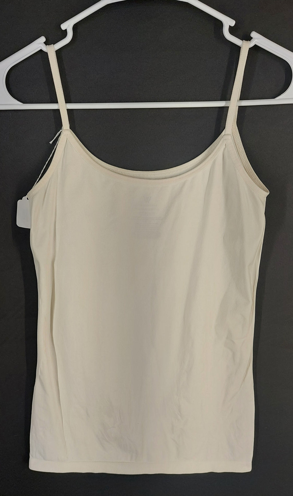 8-51 Worthington Size S/M White Seamless Camisole Tank Top Stretch Nylon Spandex