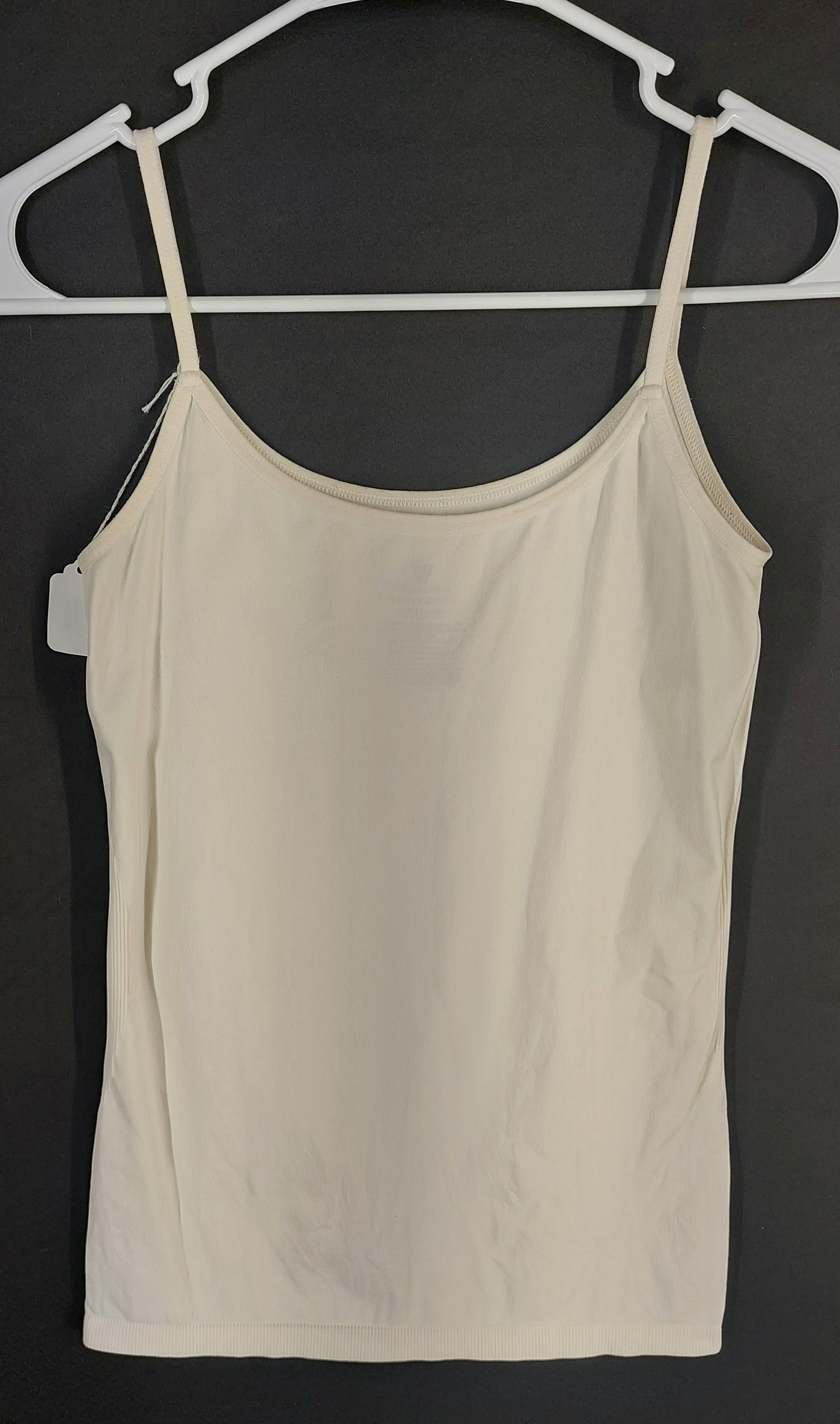8-51 Worthington Size S/M White Seamless Camisole Tank Top Stretch Nylon Spandex