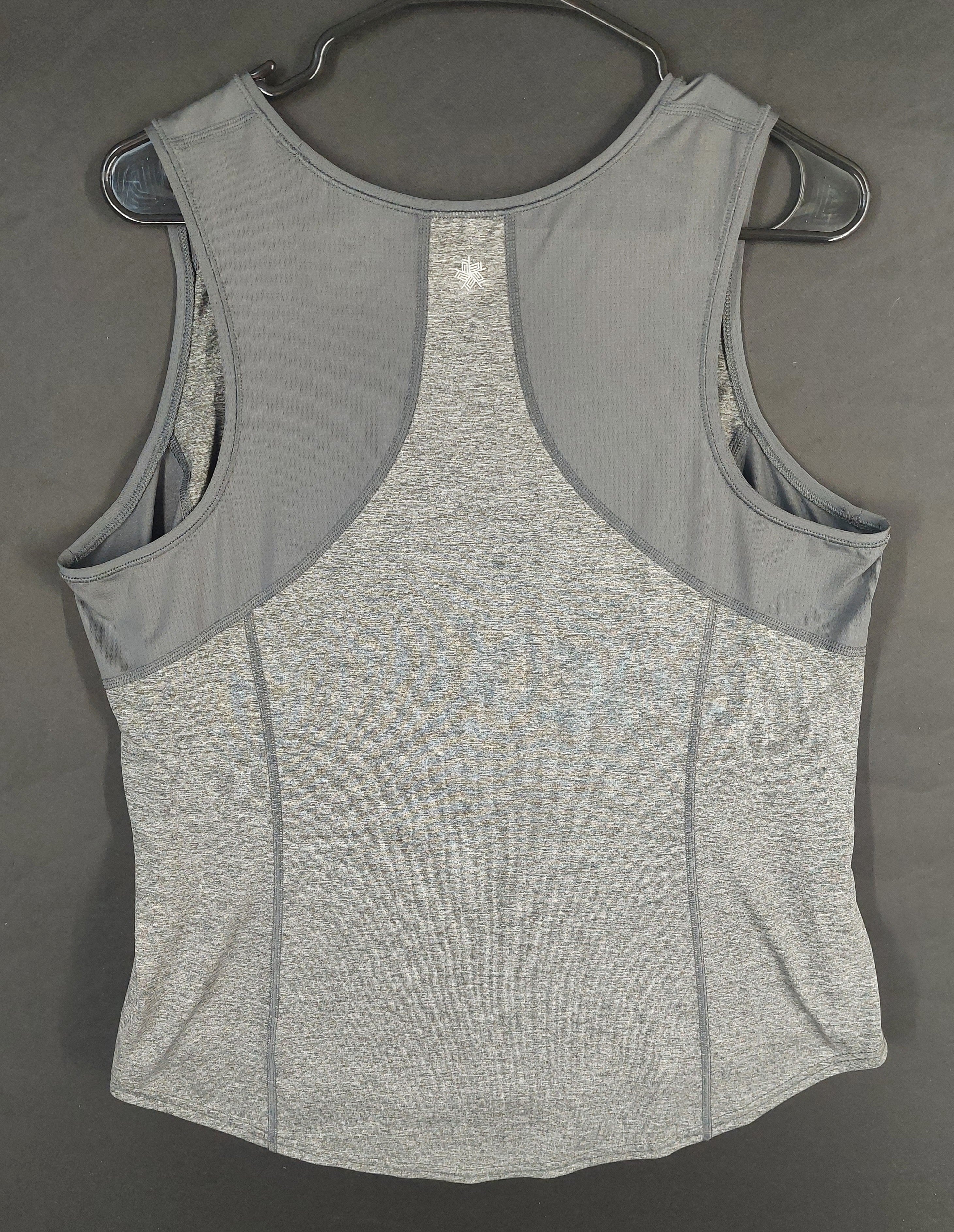 8-52 Tek Gear Size XL DryTek Gray Athletic Tank Top Racerback Workout Activewear