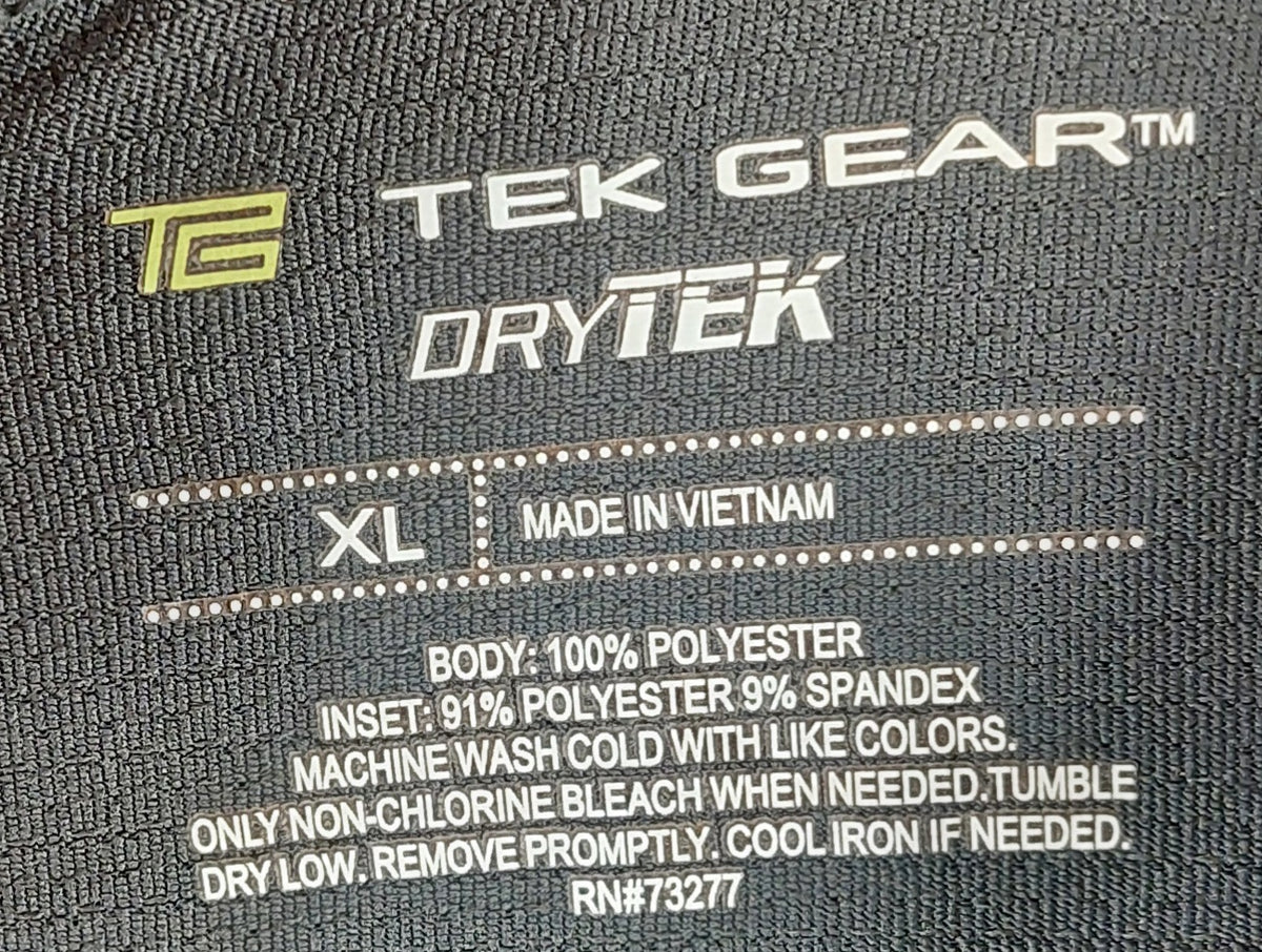 8-52 Tek Gear Size XL DryTek Gray Athletic Tank Top Racerback Workout Activewear
