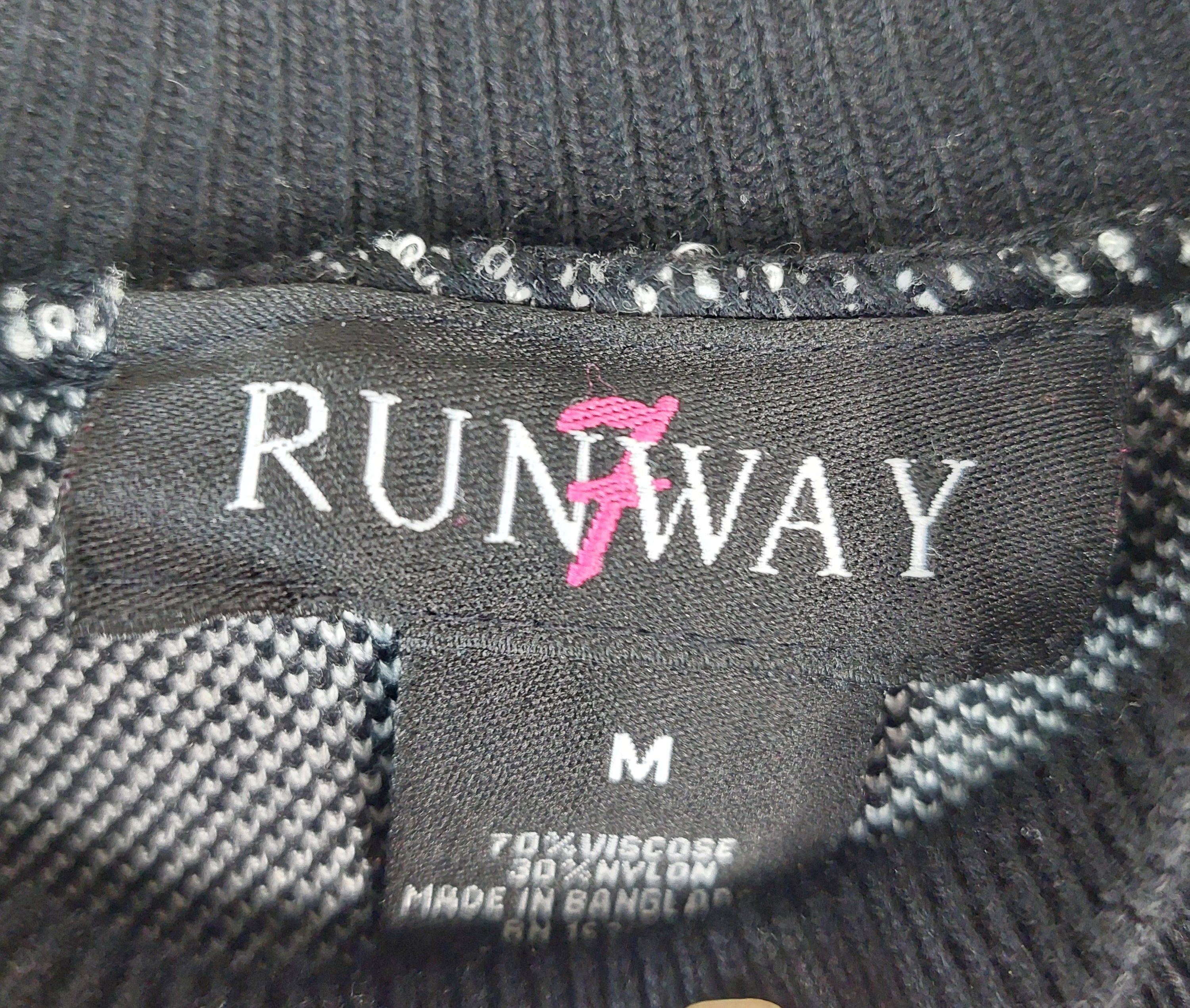1 27 Runway Black decorative hem Dress Size Medium