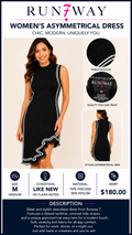 1 27 Runway Black decorative hem Dress Size Medium