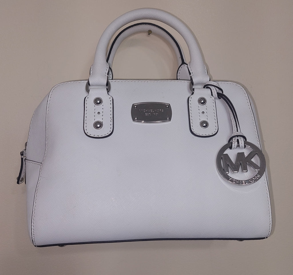 4 39 Michael Kors White Hamilton Satchel Purse