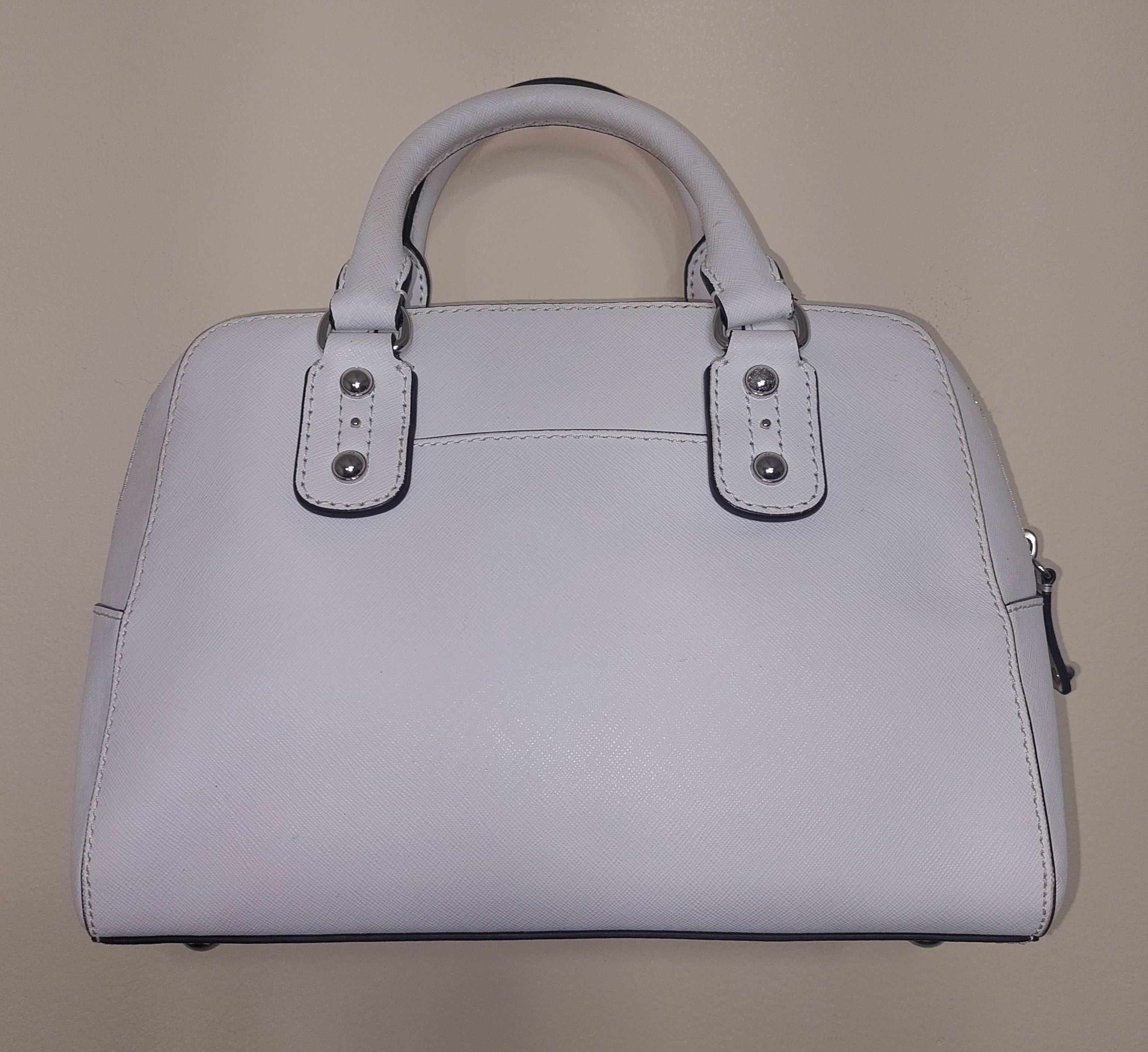 4 39 Michael Kors White Hamilton Satchel Purse