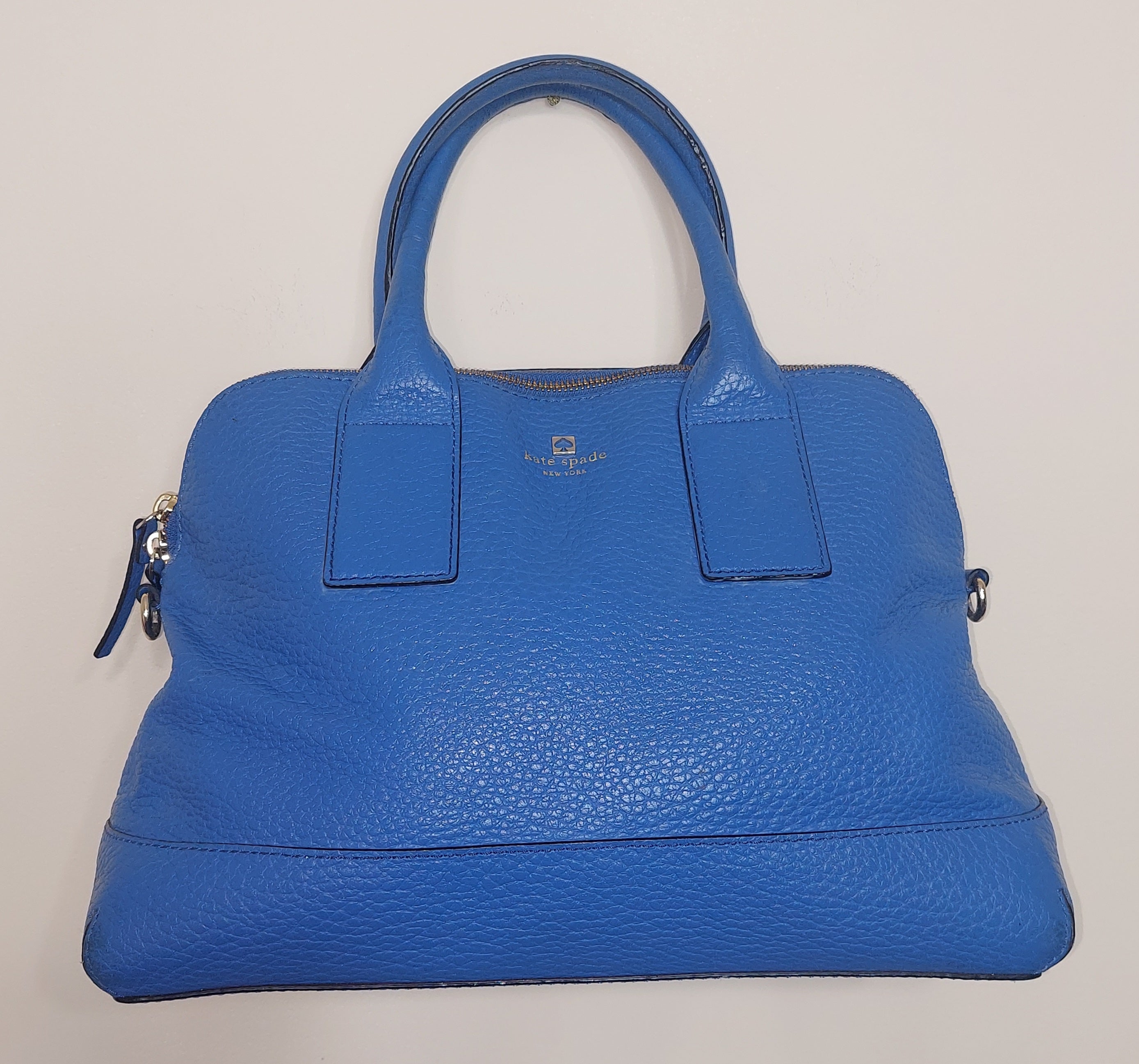 4 45 Kate Spade Blue Leather Satchel Purse