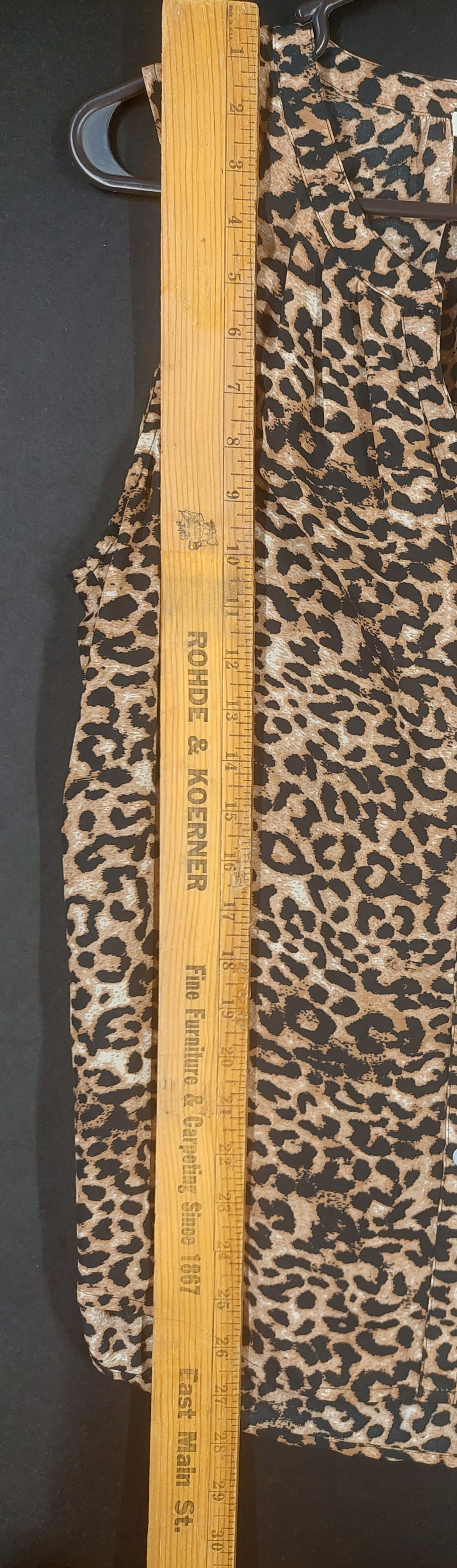 8-57 Daniel Rainn Size M Leopard Animal Print Sleeveless Button Front Blouse