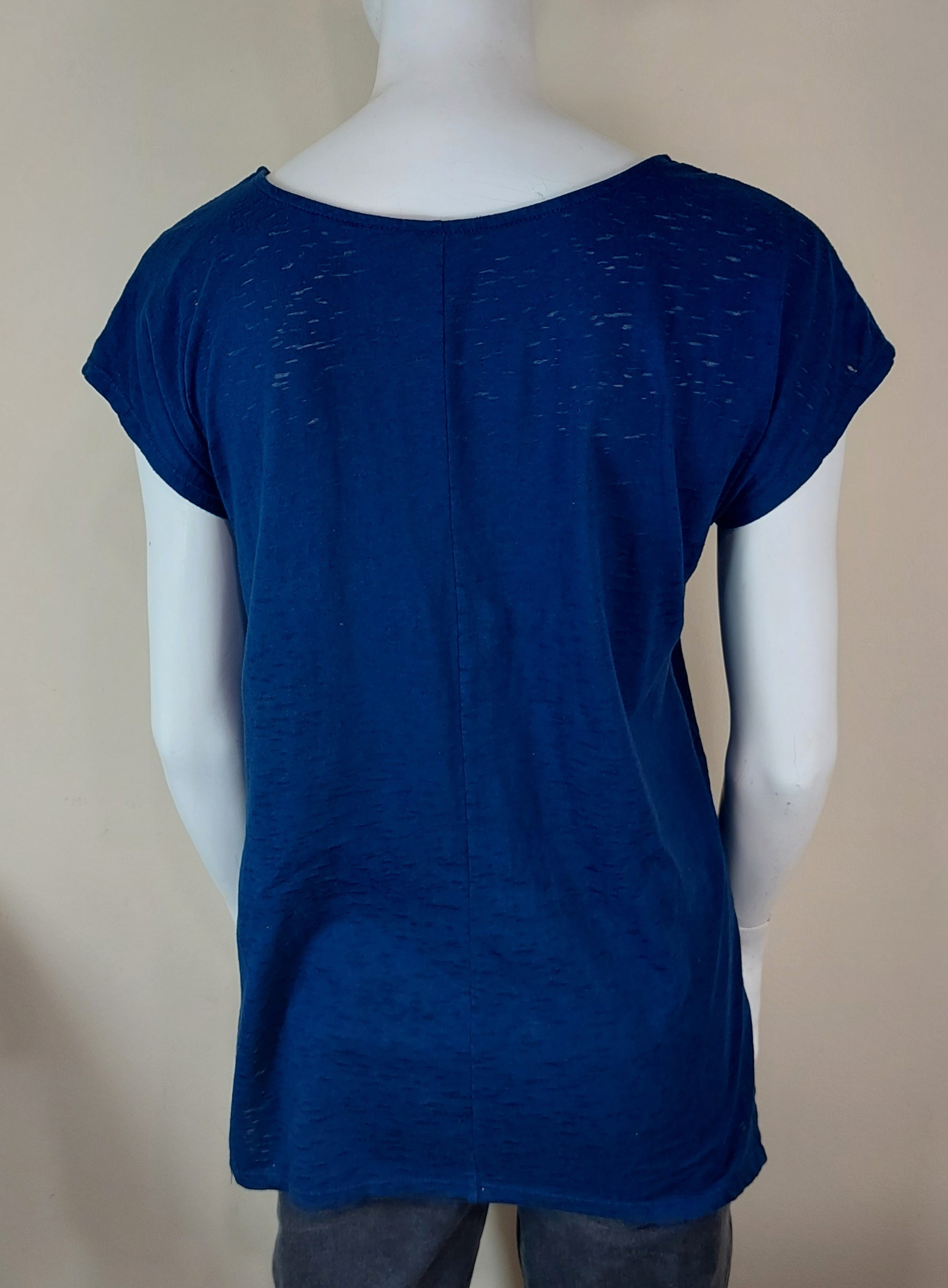 1 06 St. John's Bay Medium Blue Decorative Blouse
