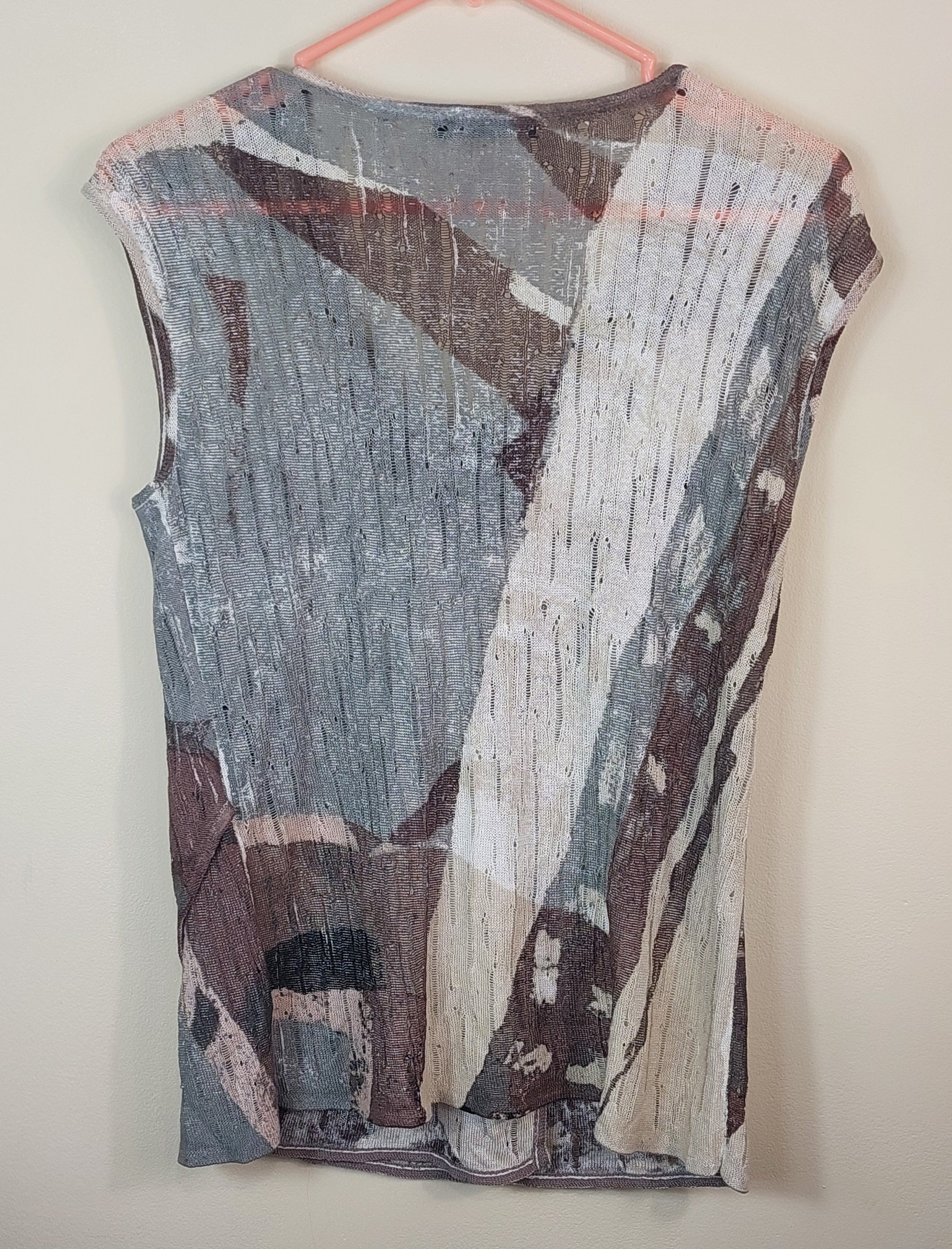 2 40 Top By Nic+Zoe Abstract print neutral color Size S