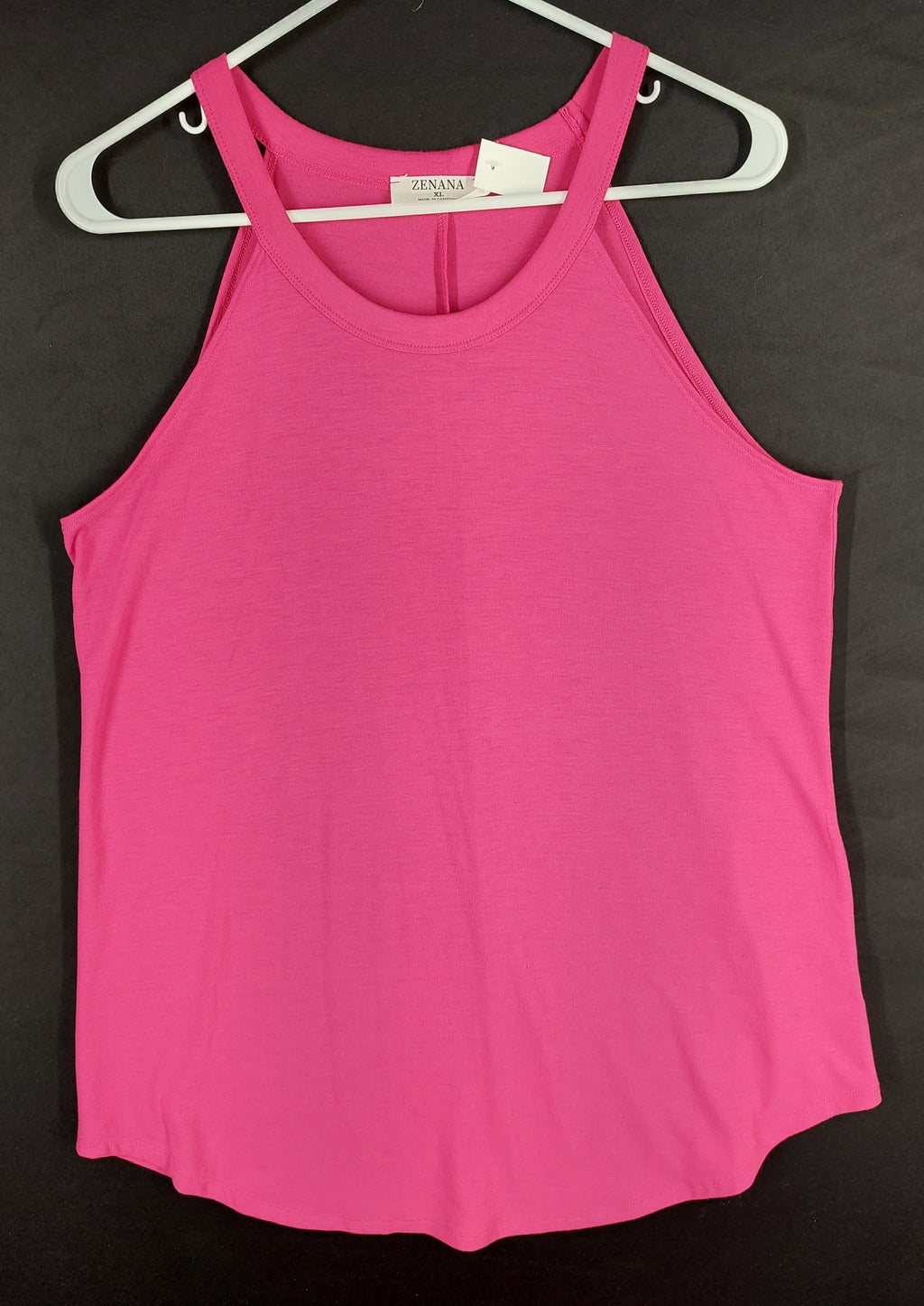 8-62 Zenana XL Pink Sleeveless Tank Top Racerback Scoop Neck Stretch Casual