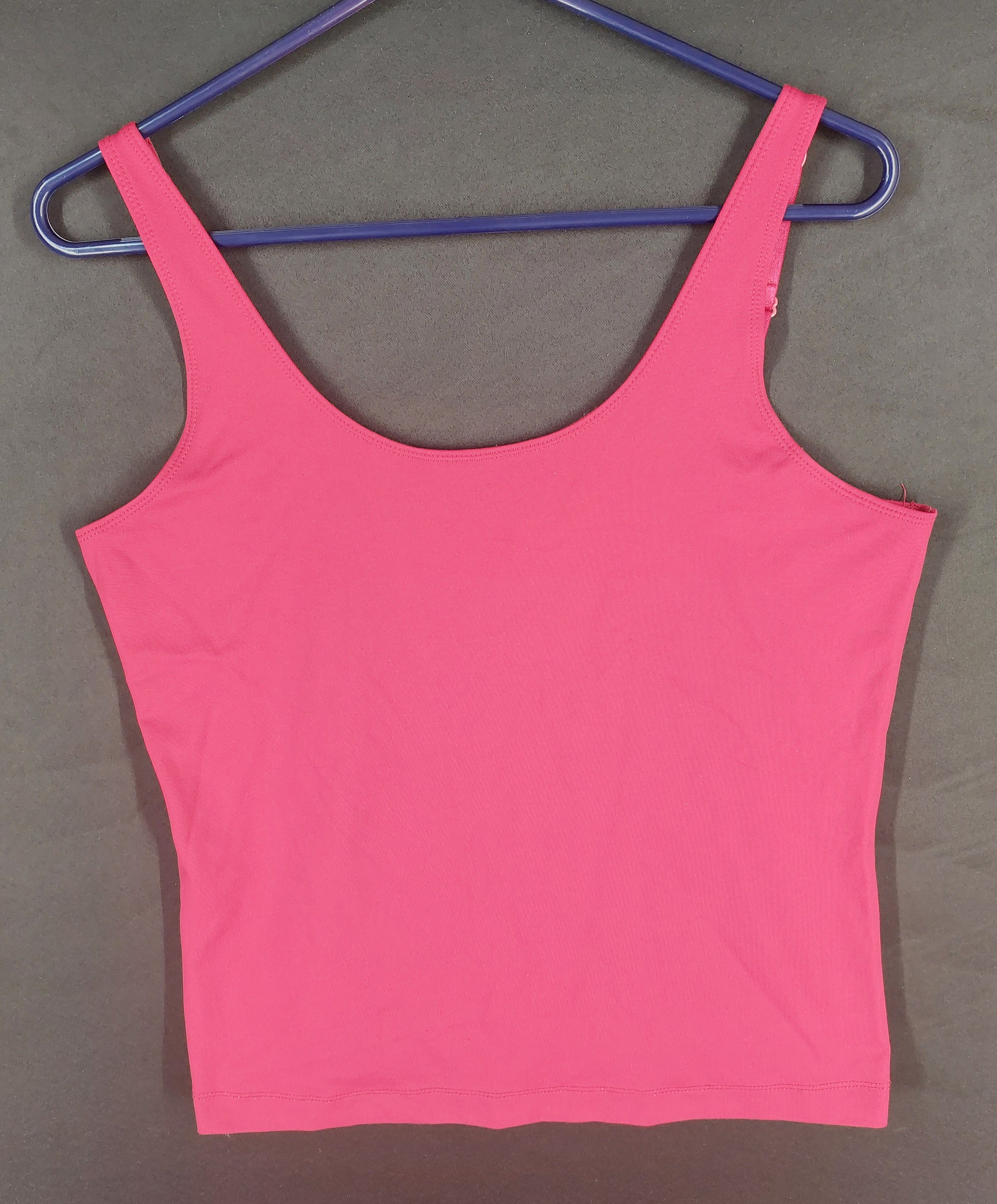 8-64 Chico’s Size S Pink Built-In Bra Adjustable Strap Tank Top Stretch