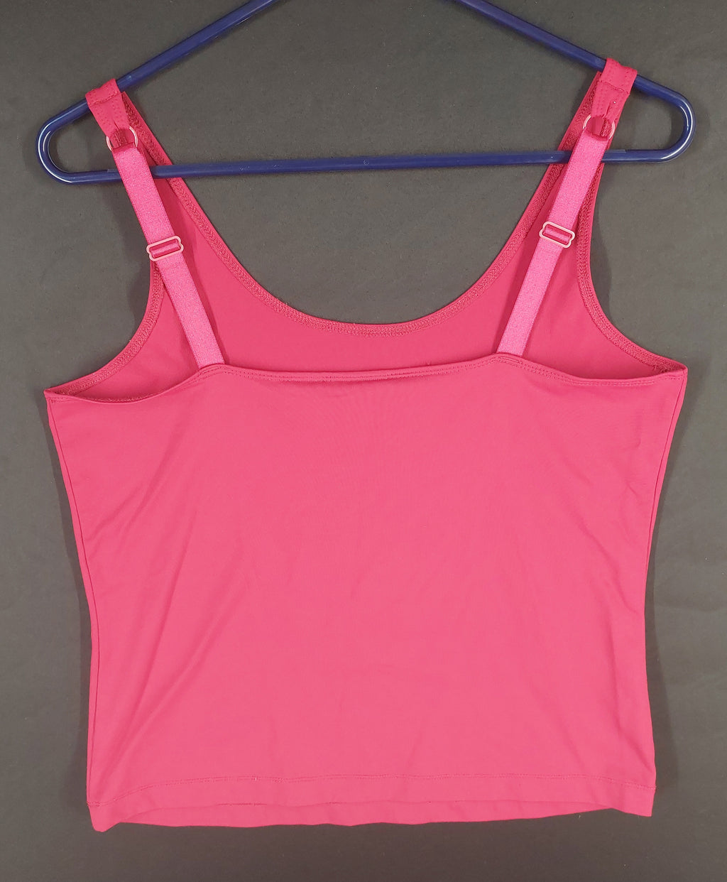8-64 Chico’s Size S Pink Built-In Bra Adjustable Strap Tank Top Stretch
