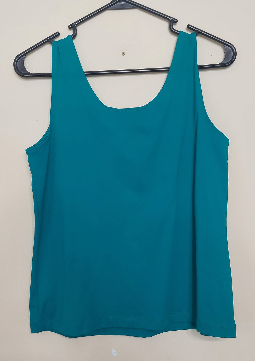 8 06 Chico's Size 1 Teal Sleeveless Tank Top Women's Stretch Layering Shell