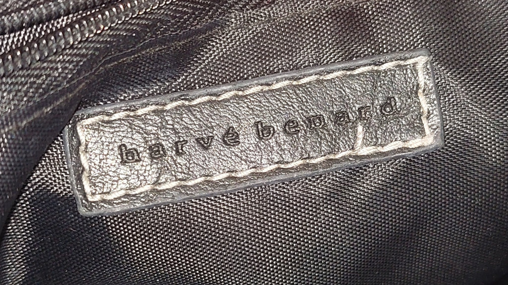 7 06 Harve Benard Black Quilted Nylon Shoulder Tote Bag