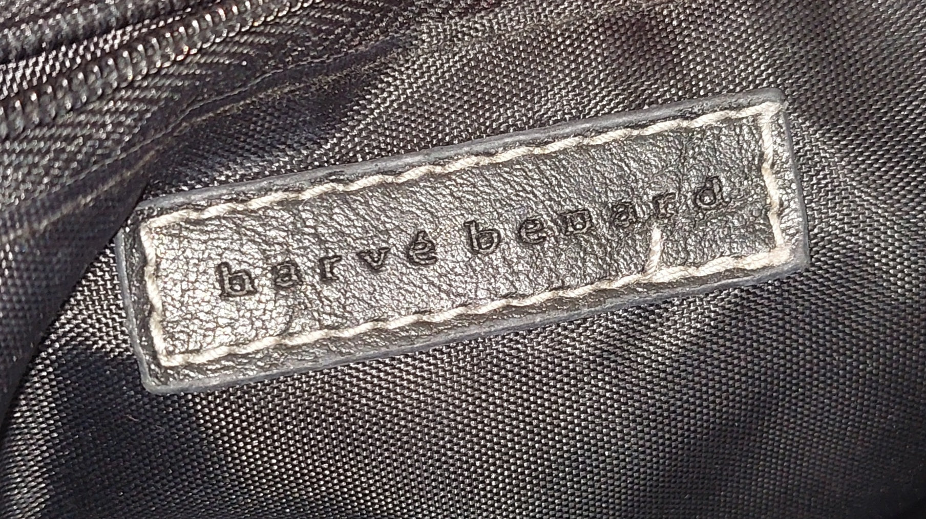 7 06 Harve Benard Black Quilted Nylon Shoulder Tote Bag