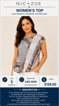 2 40 Top By Nic+Zoe Abstract print neutral color Size S