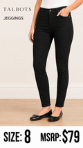 4 30 Talbots Size 8 Black Jeggings