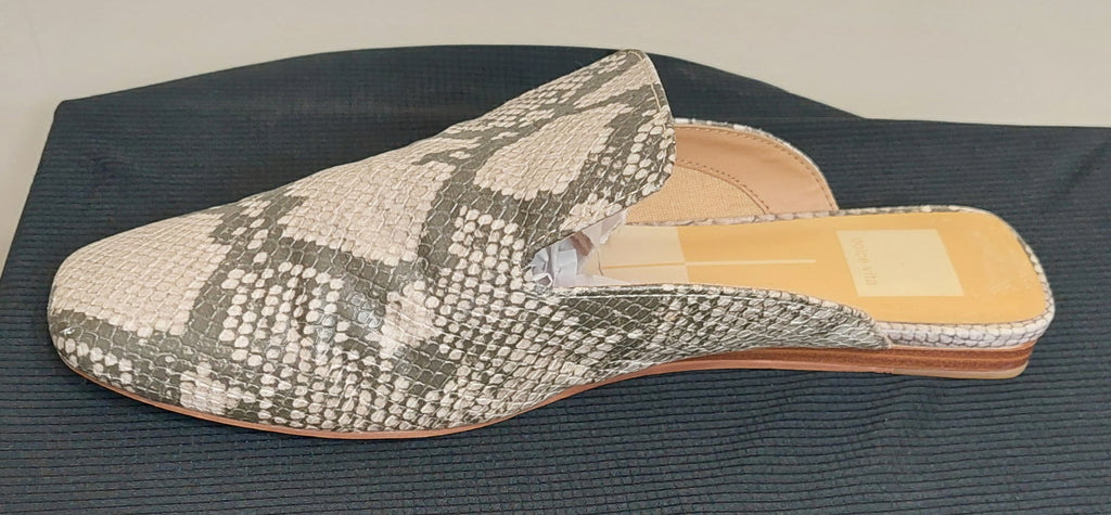 6 07 Dolce Vita 8M Bree Snakeskin Print Mule Loafer Slides