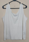 8 07 Chico's Size 3 White Sleeveless Tank Top Stretch Layering Shell XL