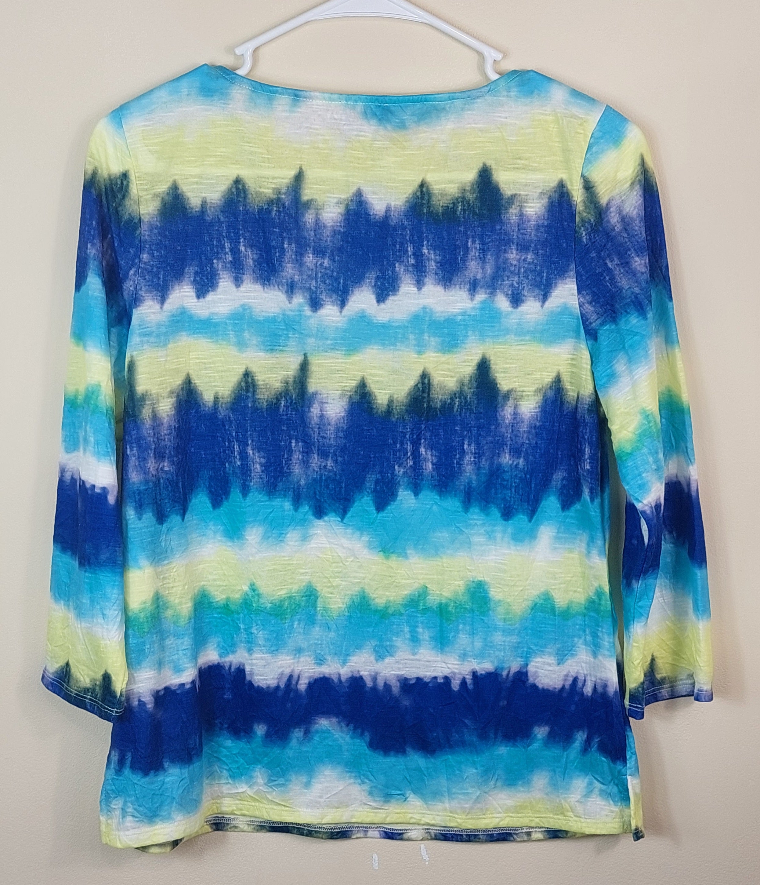 2 21 Chicos Top Blue Yellow Size 0